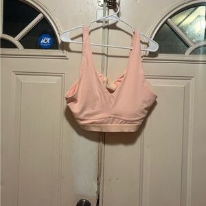 Peach V-Neck Wireless Bralette